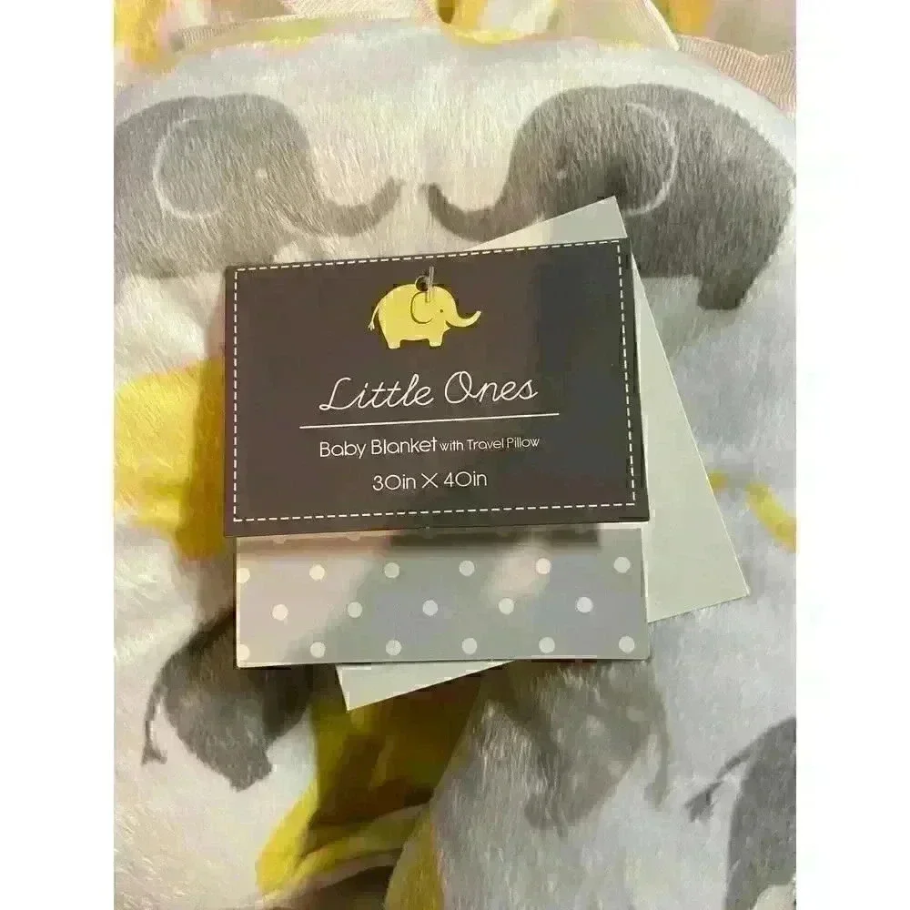 Unbranded‎ Elephant Print Blanket and Travel Pillow